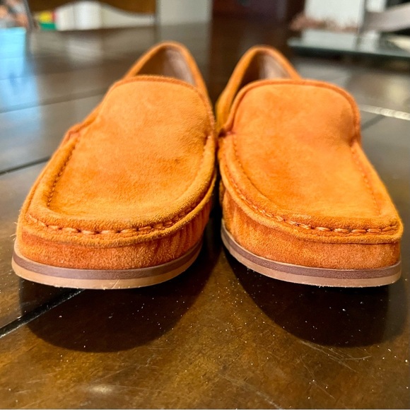 SARTO by Franco Sarto Orange Suede Loafers – Size 4M (EU 34) - Picture 5 of 8